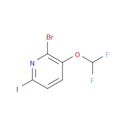 Aobchem&nbsp;2-Bromo-3-(difluoromethoxy)-6-iodopyridine | ≥97% | CAS 857295-23-9 | C6H3BrF2INO | 1g