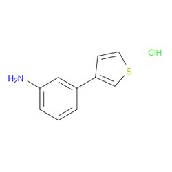 Aobchem&nbsp;3-(Thiophen-3-yl)aniline hydrochloride | ≥97% | CAS 1240529-35-4 | C10H10ClNS | 500mg