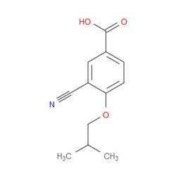 Aobchem&nbsp;3-Cyano-4-(2-methylpropoxy)benzoic acid | ≥95% | CAS 528607-60-5 | C12H13NO3 | 1g