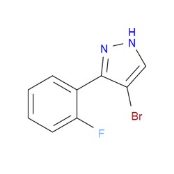 Aobchem&nbsp;4-Bromo-3-(2-fluorophenyl)-1H-pyrazole | ≥95% | CAS 149739-37-7 | C9H6BrFN2 | 5g