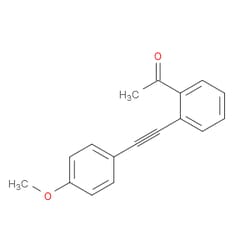 Aobchem&nbsp;1-[2-[2-(4-Methoxyphenyl)ethynyl]phenyl]ethanone | ≥95% | CAS 745825-75-6 | C17H14O2 | 1g