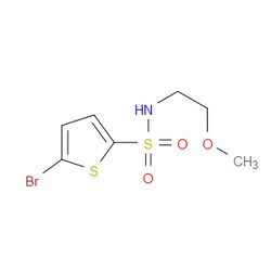 Aobchem&nbsp;5-Bromo-N-(2-methoxyethyl)-2-thiophenesulfonamide | ≥95% | CAS 899232-94-1 | C7H10BrNO3S2 | 500mg