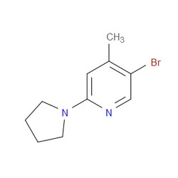 Aobchem&nbsp;5-Bromo-4-methyl-2-(pyrrolidin-1-yl)pyridine | ≥95% | CAS 1187385-95-0 | C10H13BrN2 | 1g