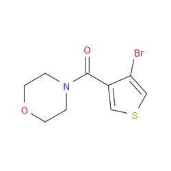 Aobchem&nbsp;(4-Bromothiophen-3-yl)(morpholino)methanone | ≥95% | CAS 2025269-83-2 | C9H10BrNO2S | 5g
