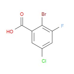Aobchem&nbsp;2-Bromo-5-chloro-3-fluorobenzoic acid | ≥95% | CAS 1529288-48-9 | C7H3BrClFO2 | 500mg