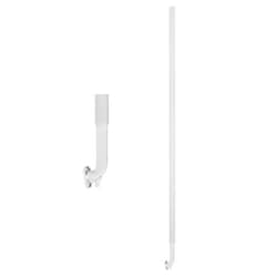 Chemglass Life Sciences&nbsp;Stirrer Shaft, Polished, 10mm, 70mm OD x 15mm Wide, 90° Four-Blade Glass Agitator, 455mm OAL