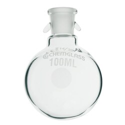 Chemglass Life Sciences&nbsp;15mL Single Neck RBF, 19/22 Outer with Hooks