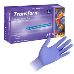 Chemglass Life Sciences&nbsp;Nitrile Gloves, Trans-Blue, Examination, Transform, Extra Large