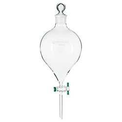 Chemglass Life Sciences&nbsp;12L Globe Shaped Separatory Funnel, Large Capacity, #45/50 Outer Stopper Neck, 10mm PTFE Stpk