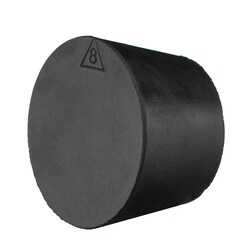 Chemglass Life Sciences&nbsp;Solid Rubber Stopper, #8-1/2, Black