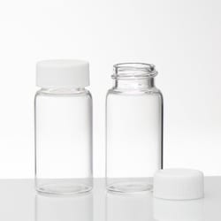 Chemglass Life Sciences&nbsp;20ml Glass Scintillation Vials W/ 22-400 White Urea Cone Lined Caps, Unassembled, 500/Case