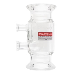 Chemglass Life Sciences&nbsp;375mL Jacketed Filter Vessel Body Only, 60mm ID Flange, Tool-Free Inlet/Outlet, Approx Body ID x Height (mm): 60 x 200