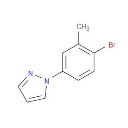 Aobchem&nbsp;1-(4-Bromo-3-methylphenyl)-1H-pyrazole | ≥97% | CAS 858523-45-2 | C10H9BrN2 | 250mg