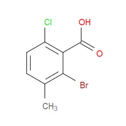 Aobchem&nbsp;2-Bromo-6-chloro-3-methylbenzoic acid | ≥97% | CAS 2091629-72-8 | C8H6BrClO2 | 250mg