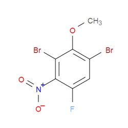 Aobchem&nbsp;1 3-Dibromo-5-fluoro-2-methoxy-4-nitrobenzene | ≥97% | CAS 346664-78-6 | C7H4Br2FNO3 | 250mg