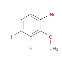 Aobchem&nbsp;1-Bromo-3-fluoro-4-iodo-2-methoxybenzene | ≥97% | CAS 2383590-29-0 | C7H5BrFIO | 500mg