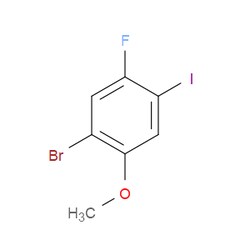 Aobchem&nbsp;1-Bromo-5-fluoro-4-iodo-2-methoxybenzene | ≥97% | CAS 677777-40-1 | C7H5BrFIO | 500mg