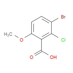 Aobchem&nbsp;3-Bromo-2-chloro-6-methoxybenzoic acid | ≥97% | CAS 220901-05-3 | C8H6BrClO3 | 1g