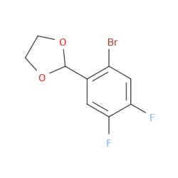 Aobchem&nbsp;2-(1 3-Dioxolan-2-yl)-4 5-difluorobenzaldehyde | ≥95% | CAS 1307795-09-0 | C9H7BrF2O2 | 250mg