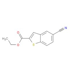 Aobchem&nbsp;Benzo[b]thiophene-2-carboxylic acid  5-cyano-  ethyl ester | ≥97% | CAS 105191-14-8 | C12H9NO2S | 1g