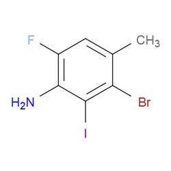 Aobchem&nbsp;3-Bromo-6-fluoro-2-iodo-4-methylaniline | ≥97% | CAS 3036902-22-1 | C7H6BrFIN | 1g