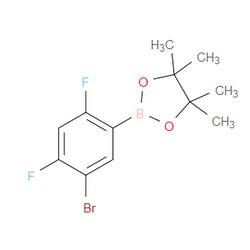 Aobchem&nbsp;2 4-Difluoro-5-bromophenylboronic acid piancol ester | ≥97% | CAS 1419602-18-8 | C12H14BBrF2O2 | 1g