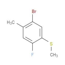 Aobchem&nbsp;(5-Bromo-2-fluoro-4-methylphenyl)(methyl)sulfane | ≥95% | CAS 2379322-83-3 | C8H8BrFS | 250mg