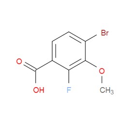 Aobchem&nbsp;4-Bromo-2-fluoro-3-methoxybenzoic acid | ≥97% | CAS 194804-92-7 | C8H6BrFO3 | 500mg