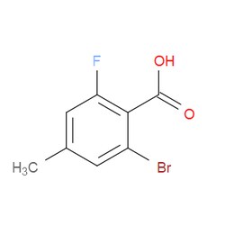 Aobchem&nbsp;2-Bromo-6-fluoro-4-methylbenzoic acid | ≥97% | CAS 1427327-66-9 | C8H6BrFO2 | 500mg