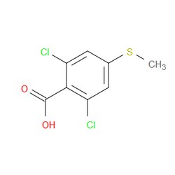 Aobchem&nbsp;2 6-Dichloro-4-(methylsulfanyl)benzoic acid | ≥95% | CAS 2145093-98-5 | C8H6Cl2O2S | 500mg