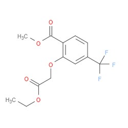 Aobchem&nbsp;Methyl 2-(2-ethoxy-2-oxoethoxy)-4-(trifluoromethyl)benzoate | ≥97% | CAS 872191-23-6 | C13H13F3O5 | 500mg