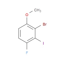 Aobchem&nbsp;2-Bromo-4-fluoro-3-iodo-1-methoxybenzene | ≥97% | CAS 2384800-49-9 | C7H5BrFIO | 1g