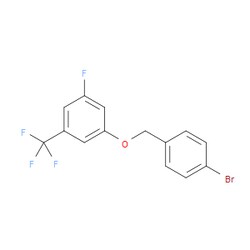 Aobchem&nbsp;1-((4-Bromobenzyl)oxy)-3-fluoro-5-(trifluoromethyl)benzene | ≥97% | CAS 2734779-64-5 | C14H9BrF4O | 500mg