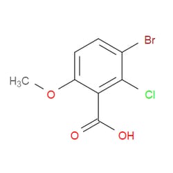 Aobchem&nbsp;3-Bromo-2-chloro-6-methoxybenzoic acid | ≥97% | CAS 220901-05-3 | C8H6BrClO3 | 250mg