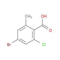 Aobchem&nbsp;4-Bromo-2-chloro-6-methylbenzoic acid | ≥95% | CAS 877149-07-0 | C8H6BrClO2 | 250mg