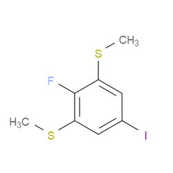 Aobchem&nbsp;(2-Fluoro-5-iodo-1 3-phenylene)bis(methylsulfane) | ≥97% | CAS 2586127-06-0 | C8H8FIS2 | 250mg