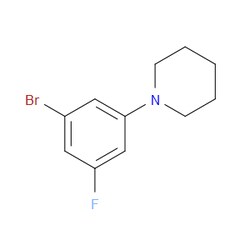 Aobchem&nbsp;1-Bromo-3-fluoro-5-piperidinobenzene | ≥97% | CAS 1187385-76-7 | C11H13BrFN | 1g