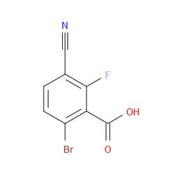 Aobchem&nbsp;6-Bromo-3-cyano-2-fluorobenzoic acid | ≥95% | CAS 1518865-77-4 | C8H3BrFNO2 | 250mg