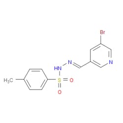 Aobchem&nbsp;(E)-N -((5-bromopyridin-3-yl)methylene)-4-methylbenzenesulfonohydrazide | ≥97% | CAS 2415435-97-9 | C13H12BrN3O2S | 5g