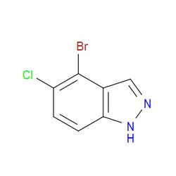 Aobchem&nbsp;4-Bromo-5-chloro-1H-indazole | ≥97% | CAS 1056264-74-4 | C7H4BrClN2 | 5g