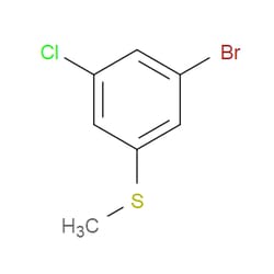 AOBCHEM&nbsp;3-Bromo-5-chloro-thioanisole | ≥95% | CAS 1394291-36-1 | C7H6BrClS | 5g