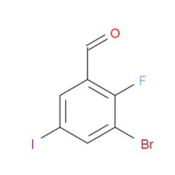 Aobchem&nbsp;3-Bromo-2-fluoro-5-iodobenzaldehyde | ≥97% | CAS 2091143-73-4 | C7H3BrFIO | 5g