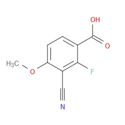 Aobchem&nbsp;3-Cyano-2-fluoro-4-methoxybenzoic acid | ≥95% | CAS 840481-53-0 | C9H6FNO3 | 500mg