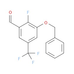 Aobchem&nbsp;3-(Benzyloxy)-2-fluoro-5-(trifluoromethyl)benzaldehyde | ≥97% | CAS 2379322-26-4 | C15H10F4O2 | 1g