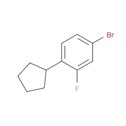 Aobchem&nbsp;4-Bromo-1-cyclopentyl-2-fluorobenzene | ≥97% | CAS 1776923-64-8 | C11H12BrF | 250mg