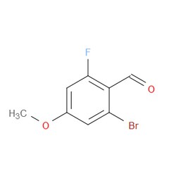 Aobchem&nbsp;2-Bromo-6-fluoro-4-methoxybenzaldehyde | ≥95% | CAS 856767-10-7 | C8H6BrFO2 | 1g