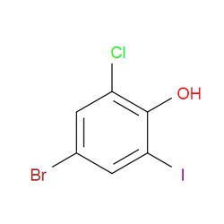 Aobchem&nbsp;4-Bromo-2-chloro-6-iodophenol | ≥97% | CAS 858855-18-2 | C6H3BrClIO | 1g