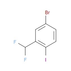 Aobchem&nbsp;4-Bromo-2-(difluoromethyl)-1-iodobenzene | ≥97% | CAS 1261819-63-9 | C7H4BrF2I | 500mg