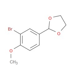 Aobchem&nbsp;1-Bromo-5-(1 3-dioxolan-2-yl)-2-methoxybenzene | ≥95% | CAS 223418-72-2 | C10H11BrO3 | 5g