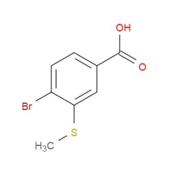 Aobchem&nbsp;4-Bromo-3-(methylthio)benzoic acid | ≥97% | CAS 851334-60-6 | C8H7BrO2S | 250mg
